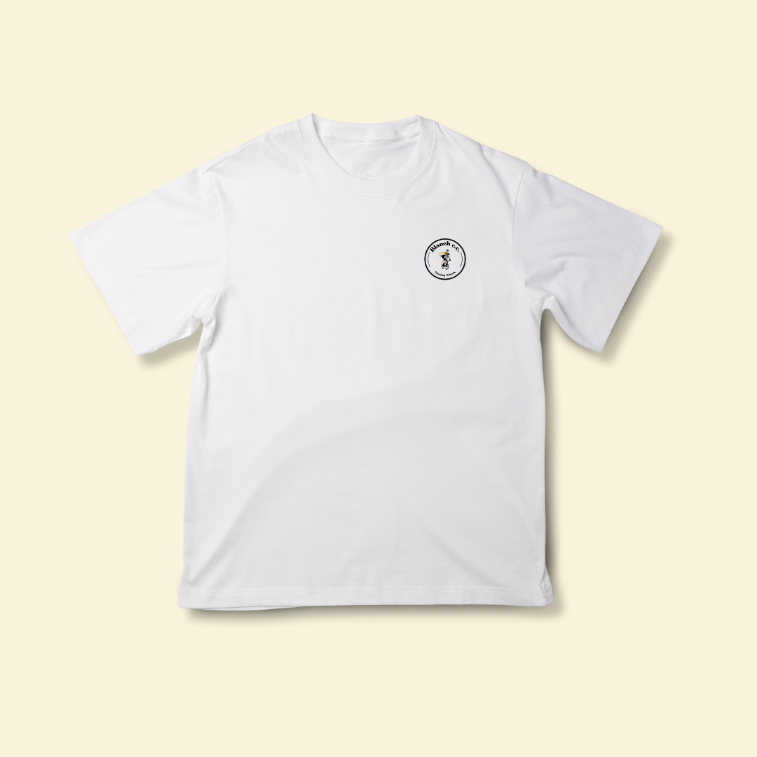 Blanch C.C. “Hero Ride” Tee — White (Unisex)