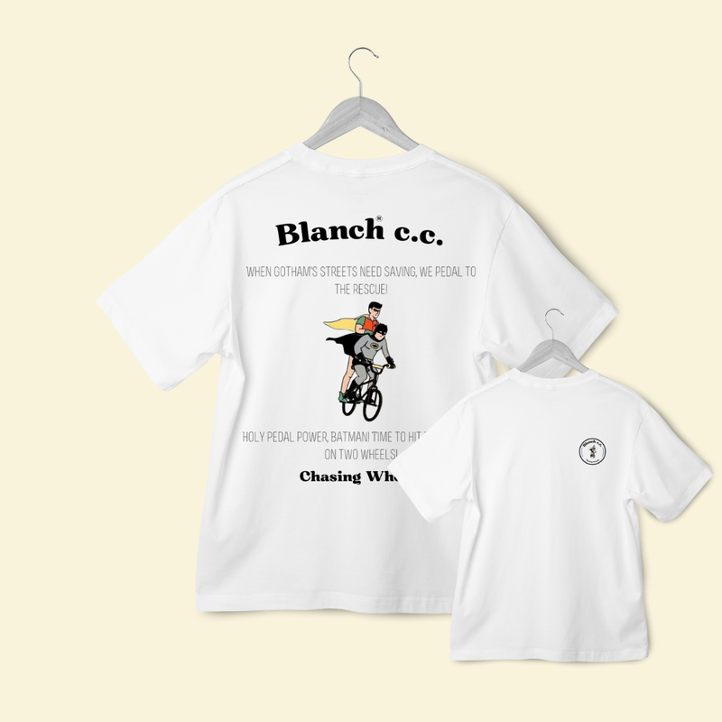 Blanch C.C. "Hero Ride" Tee — White (Unisex)