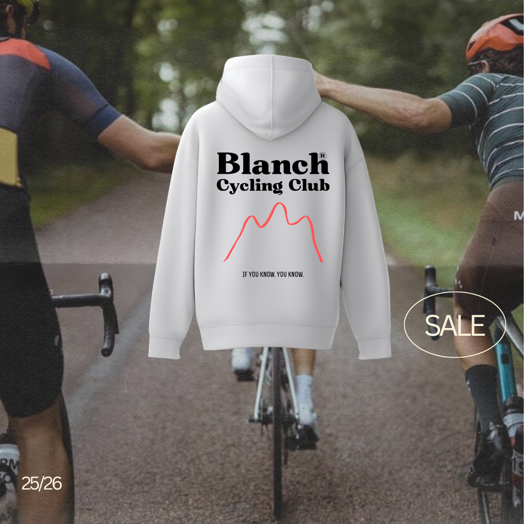 Sudadera Blanch Cycling Club “IYKYK Peaks” — Gris (Unisex)