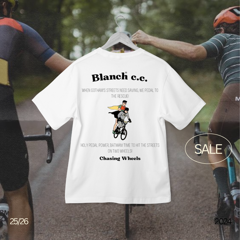 Blanch C.C. "Hero Ride" Tee — White (Unisex)