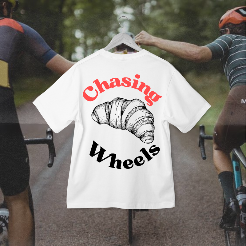 Blanch C.C. "Chasing Wheels" Tee — White (Unisex)