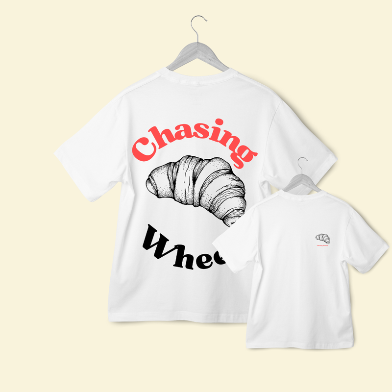 Blanch C.C. "Chasing Wheels" Tee — White (Unisex)